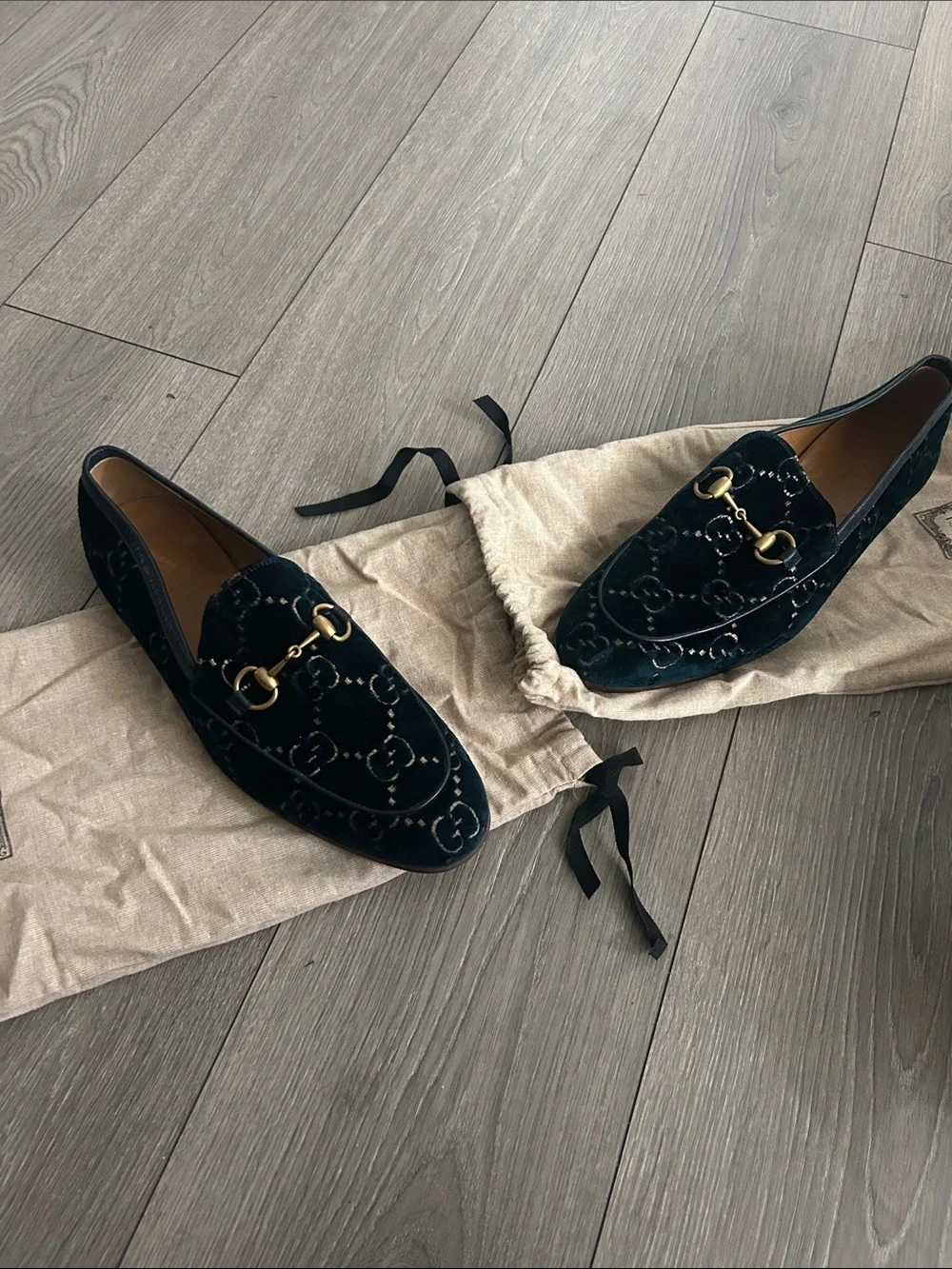 Gucci Blue Velvet Horsebit Men’s Loafers
